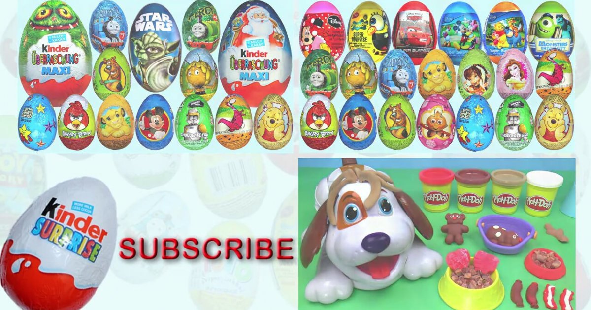 26 Surprise eggs Kinder Maxi Disney Pixar Cars 2 Kinder Surprise Toy ...